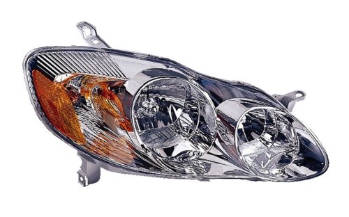 Discount Starter and Alternator TO2503160 Toyota Corolla Passenger Side Replacement Headlight Plastic Lens With Bulbs On Sale