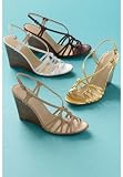 Chadwicks Leather Strappy Keyhole Wedges