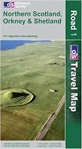 Northern Scotland, Orkney and Shetland (OS Travel Map - Road Map)