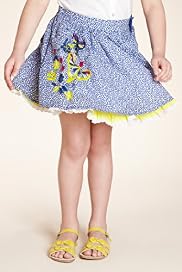 Autograph Pure Cotton Embroidered Floral Spotted Skirt
