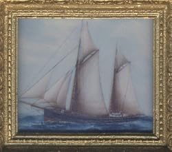 Dollhouse Artwork Framed Print of a Ship at Sea
