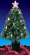 4' Pre-Lit Fiber Optic Artificial Christmas Tree with Candles - Multi Lights