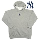 New York Yankees MLB Youth JV Pullover Hooded Sweatshirt (Heather Grey)