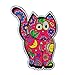 Dan Morris Cosmic Cat Patch Friendly Hippie Kitty Artist Woven Iron On Applique