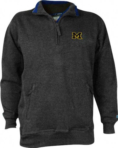 Buy Michigan Wolverines Kangaroo II Charcoal Half Zip Fleece Pull Over