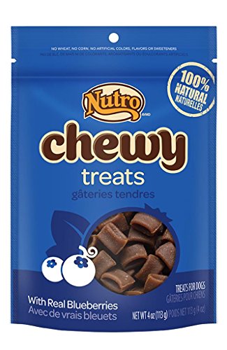 NUTRO Chewy Dog Treats, Blueberry, 4 oz.