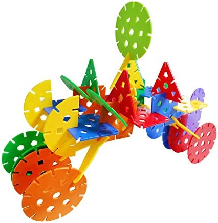 ChildMate 90 pieces Geometry Snowflake gear toys stacking blocks educational building blocks for toddlers Kids