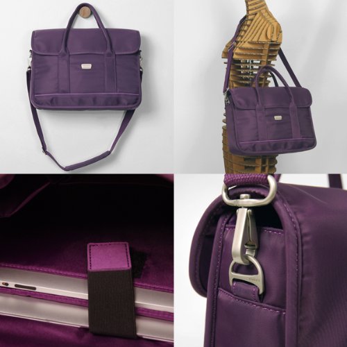 miim Women's Briefcase (Violet) for Apple 13-Inch Macbook Pro, Free Gift Pouch Fast Shipping