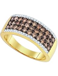 1.01CTW COGNAC DIAMOND FASHION BAND