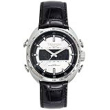 Triumph Motorcycles Mens 3021-02 Analog-Digital Black Leather Watch