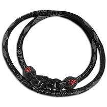 Phiten X30 Necklace, Black/Gray, 22"