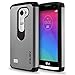 D'eJoy LG Leon C40 LG Power L22C LG Tribute 2 LS665 LG Risio Dual Layer Dual-Armor Series Full Body Protection Anti-Scratch Case - Slate Gray