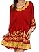 Sakkas Ketana Women's Embroidered Batik Gauzy Cotton Tunic Blouse