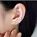 Sweep up CZ Crystal Ear Vine Wrap Pin Ear Cuffs Climbers Hook Earrings