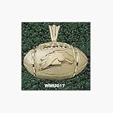 Western Michigan Broncos Bronco Head Football Pendant - 14KT Gold Jewelry