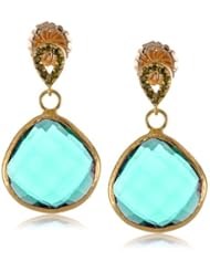 Coralia Leets Jewelry Design Amazon Green Pave Colored Post Teardrop Earrings