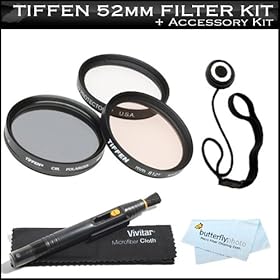 Tiffen 52mm Photo Essentials Filter Kit For Nikon 55-200mm f4-5.6G ED AF-S DX Nikkor Zoom Lens For Nikon Cameras Includes Tiffen 52mm 3PC Filter Kit (UV, CPL, 812 Warming Filter) + Lens Pen Cleaning System + Lens Cap keeper + MicroFiber Cleaning Cloth