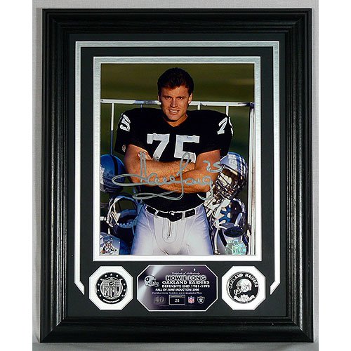 Highland Mint Oakland Raiders Howie Long Signed Photomint with Silver Coins