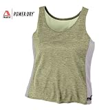 TAIGA Women's Lightweight Polartec Power Dry Sleeveless Shirts Deluxe - Tank Top Shirts, Moss Grey, MADE IN CANADA