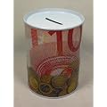 Spardose 10.- Euro Geldschein Metall 11x8,5cm Sparschwein