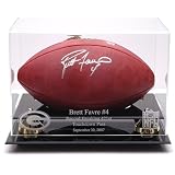 Mounted Memories Green Bay Packers Brett Favre Record Breaker Football Display Case