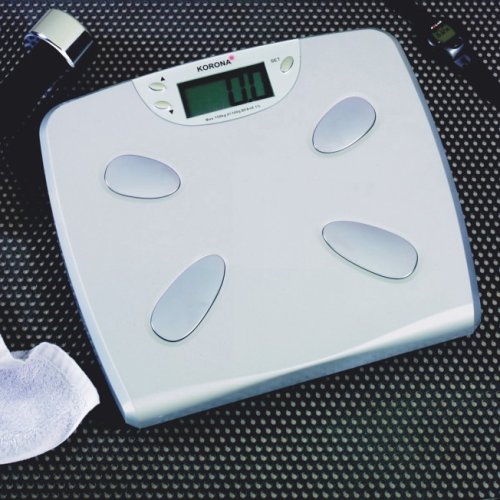Korona KFW 7004 Elektronische Personenwaage mit Körperfett- & Wassermessung silber