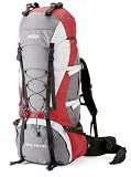 Gelert Core Rucksack - Flame Red/Grey/Rock, 75+10lt