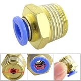 Buy Amico 20mm Thread 8mm Connector One Touch Tube Push Fittings by uxcell