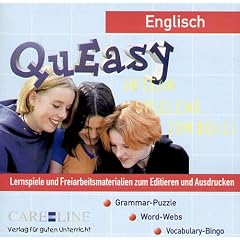QuEasy - im Team spielend zum Quali - Englisch, 1 CD-ROM Lernspiele und Freiarbeitsmaterialien zum Editieren und Ausdrucken. Grammar-Puzzle, Word-Webs, Vocabulary-Bingo. Für Windows 95 oder höher