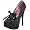 Bordello By Pleaser Women's Teeze-01 Platform Pump,Black Satin Pinstripe Patent,6 M US