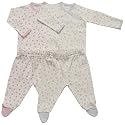 Organic Egyptian Cotton Flannel Side Snap Layette Set Dips & Dots