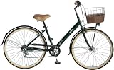 MINI(ミニ) 26インチ 266CityBike シティバイク ブリティッシュグリーン シマノ6段変速ギア 前後泥除け/バスケット/チェーンカバー/オートライト/リング錠標準装備 40000-0090 泥除