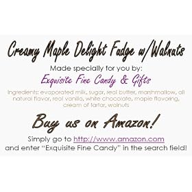 Creamy Maple Walnut Fudge Box by Exquisite Fine Candy & Gifts