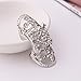Susenstone®Crystal Hollow Flower Full Armor Knuckle Rings Finger Ring