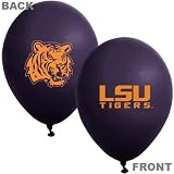 Collegiate Latex Balloons Lsu Package of 10