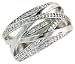 Vilma Righi Ring mit 93 weissen Zirkonia, 925/Sterlingsilber rhodiniert, Größe 18, 4028146229426