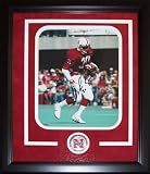 Mike Rozier Nebraska Cornhuskers Autographed 8x10 Custom Framed Photograph with Team Medallion