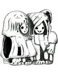 Authentic Chamilia Sterling Silver Charm "Sister Sister" 2010-3031