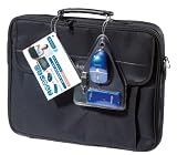 Vivanco Notebook Set 3in1 mit Tasche für 17 Geräte, optischer USB Maus und 4-port USB Hub schwarz / blau