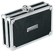 Vaultz Locking Pencil Box, 1.875 Height x 7.75 Width x 4.5 Depth Inches (Interior Dimensions), Black with Chrome Accents (VZ01479)
