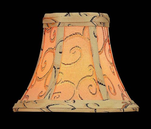 Lite Source CH514-6 Candelabra Shade  Beige Jacquard