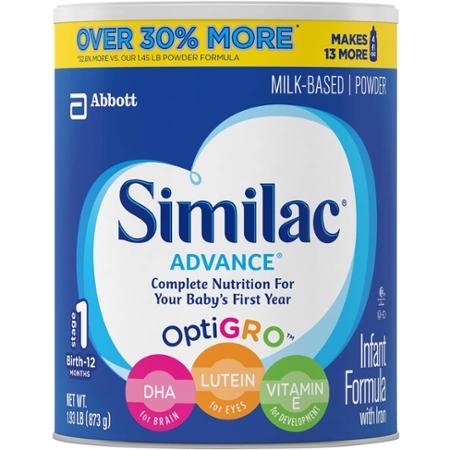 Similac Advance Stage 1 Infant Formula 1.93 Lb (30.8 oz)