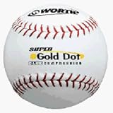 Sporting Goods : 12' Super Gold Dot® Red Stitch Leather Softballs from Worth - 1 Dozen