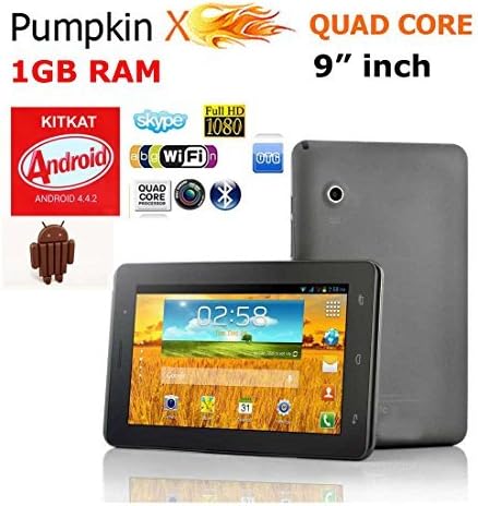 9" Android 32GB KITKAT 4.4 [QUAD Core] 1GB RAM / Dual Cameras / Bluetooth - PumpkinX