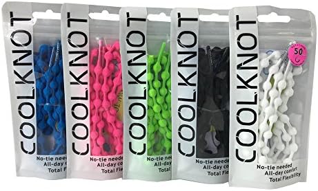 PATENTED WHITE 75cm No Tie Elastic Rubber Shoe Lock Laces | No-Tie Shoelace System for Children and Adults