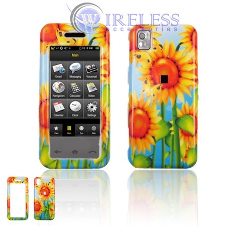 Samsung M800 Cell Phone Sunflower Design Protective Case Faceplate Cover