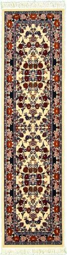 Traditional 2' 7 x 9' 10 Runner Tabriz Design Beige Rug