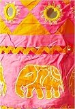 ShalinCraft Lampshades Multicolored Applique Embroidered Fabric Indian-Style (clamp080)