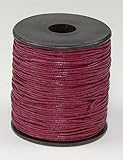 Waxed Cotton Cord 100 Meters Burgundy