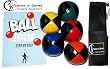 Juggling Balls set of 5 PU Pro + Juggling Ball Book of Tricks & DrawString Travel Bag!